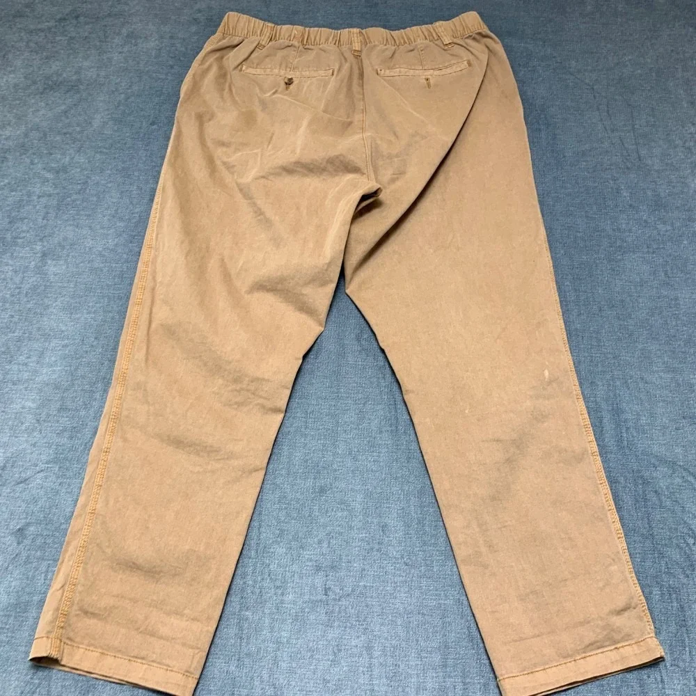 Old Navy Chino Pants Mens Large Tan Cotton Stretch Everyday Wear Straight Leg